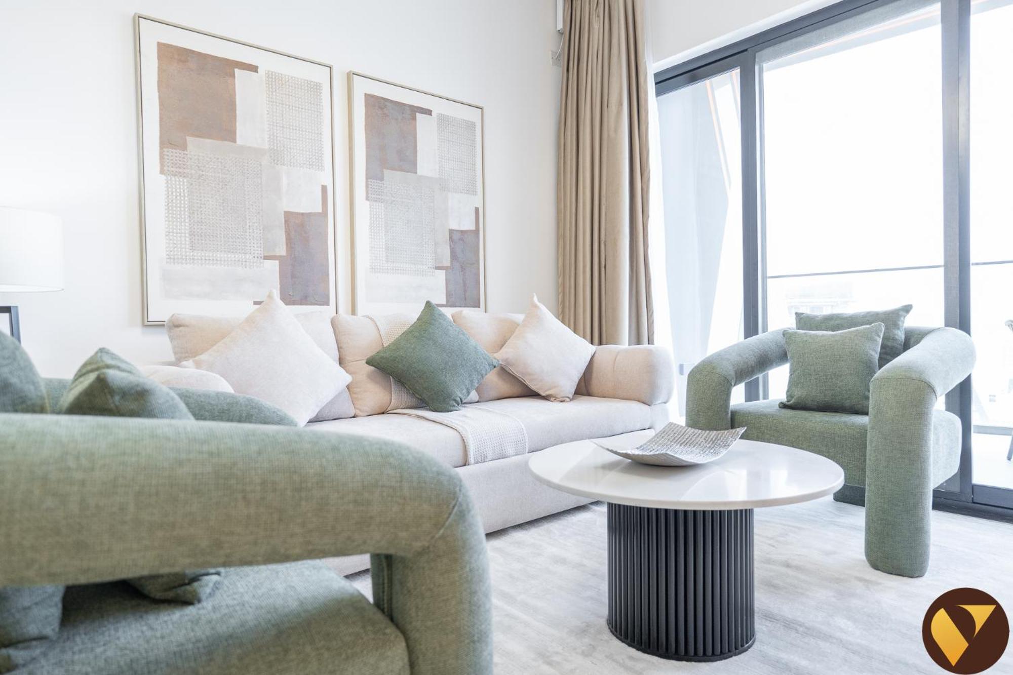 Vogue Spacious Brand New Three Bedroom Located Binghatti Creek, Smart With Creek Harbour View & Big Balcony *