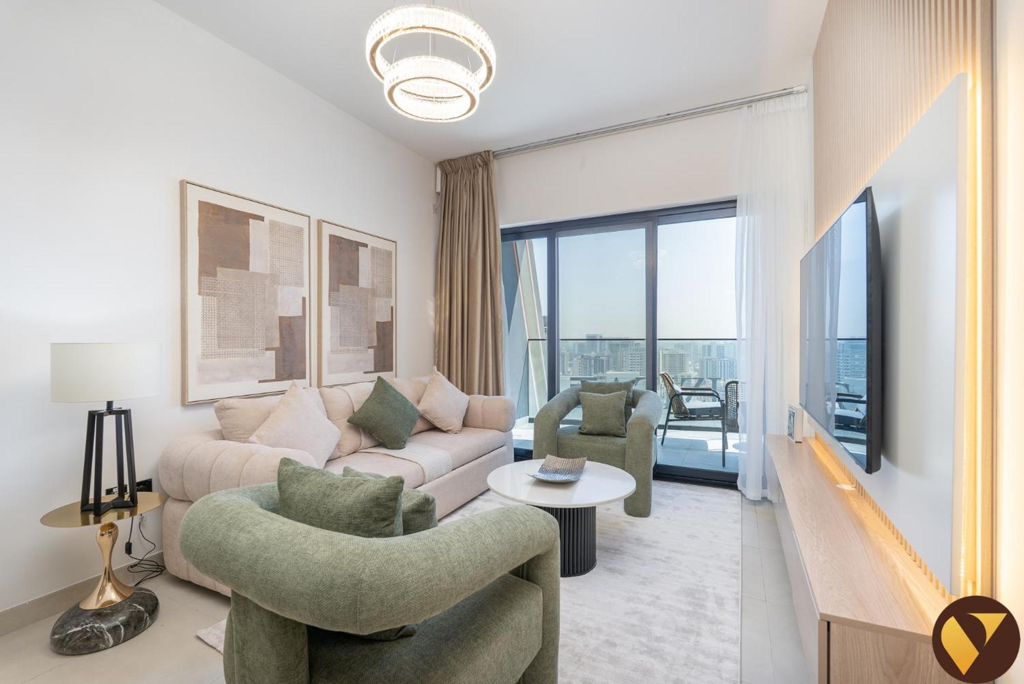 Vogue Spacious Brand New Three Bedroom Located Binghatti Creek, Smart With Creek Harbour View & Big Balcony * Dubai