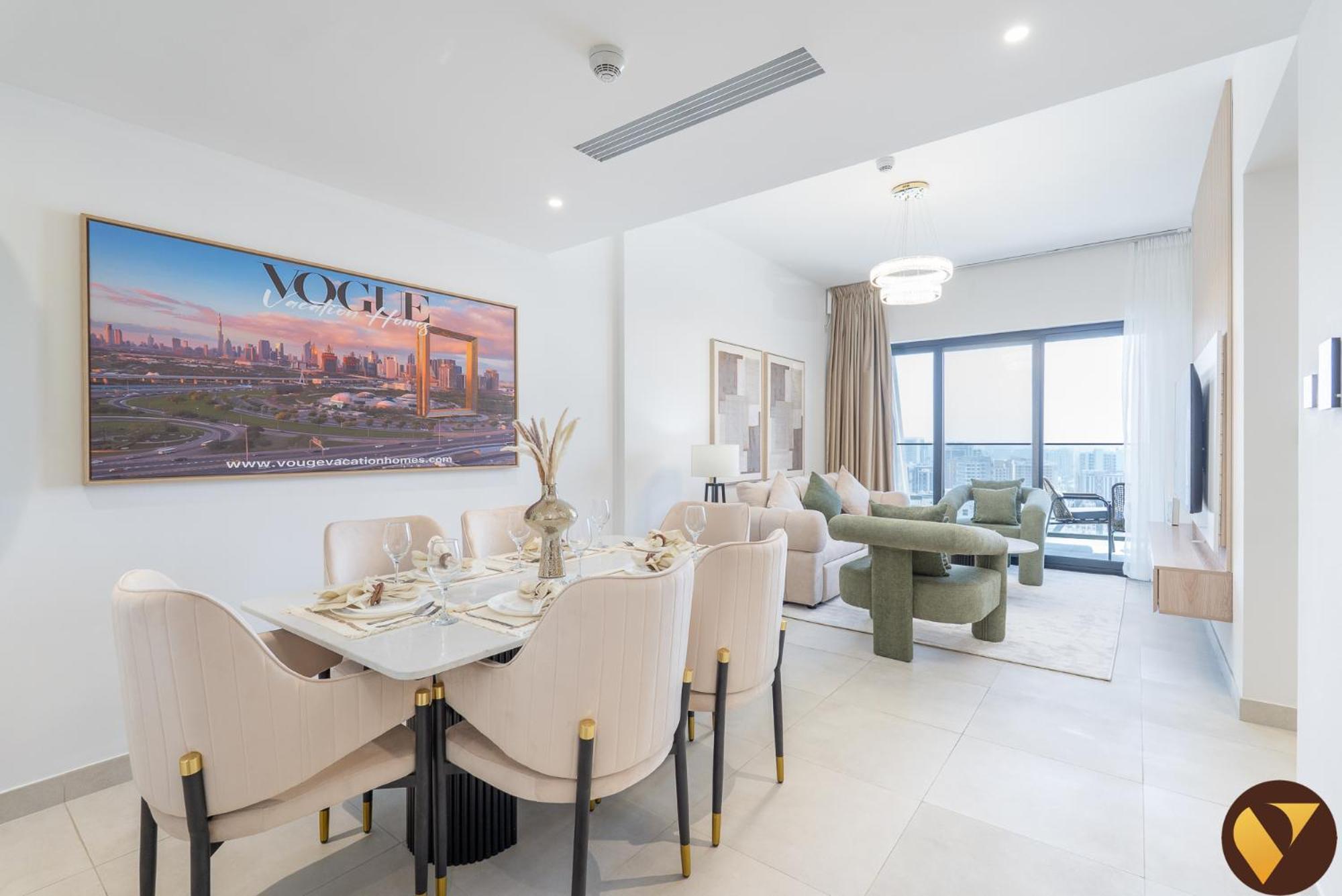 Vogue Spacious Brand New Three Bedroom Located Binghatti Creek, Smart With Creek Harbour View & Big Balcony