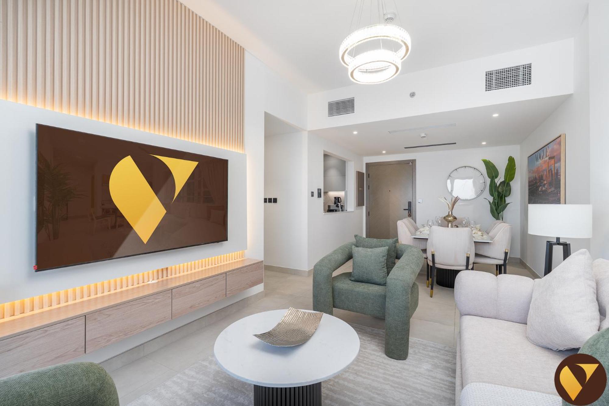 Vogue Spacious Brand New Three Bedroom Located Binghatti Creek, Smart With Creek Harbour View & Big Balcony Apartment Dubai