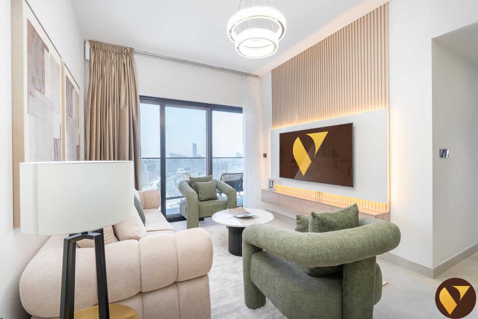Vogue Spacious Brand New Three Bedroom Located Binghatti Creek, Smart With Creek Harbour View & Big Balcony Apartment Dubai